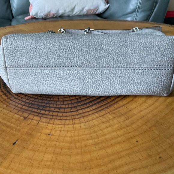 Michael Kors Jet Set Chain Messenger Shoulder Bag Gray Pebbled - Picture 6 of 16